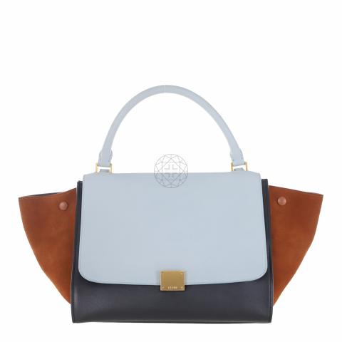 Celine tricolor outlet trapeze bag